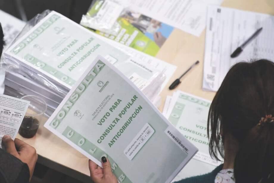 La Consulta Anticorrupción de 2018 fue respaldada por 11.674.951 colombianos. / Mauricio Alvarado- El Espectador