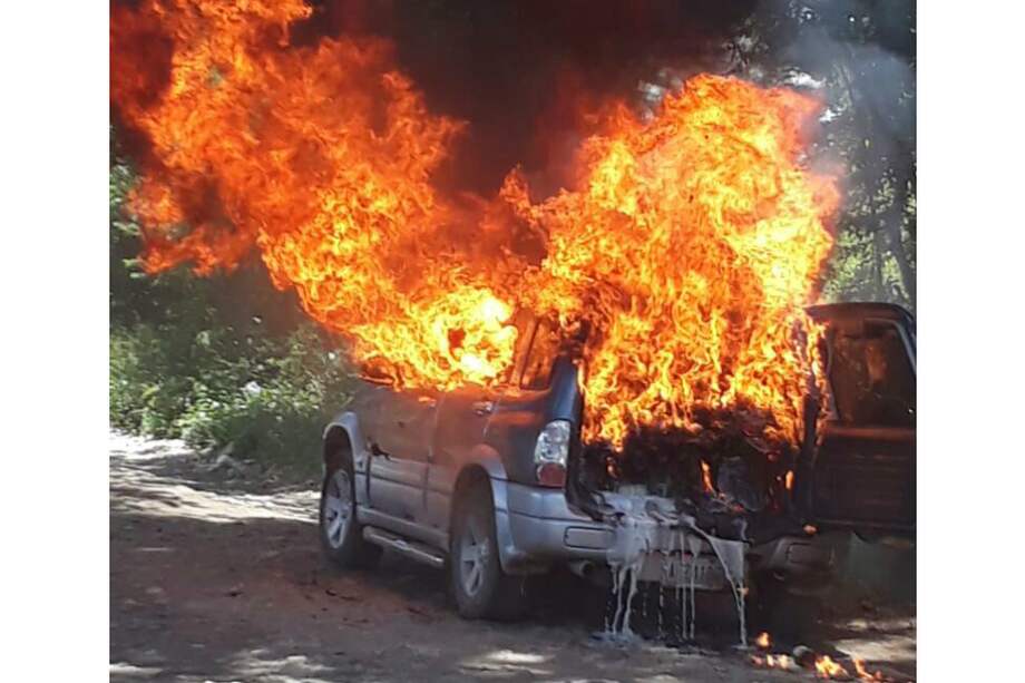 Epl quema vehículo en Tibú, Norte de Santander