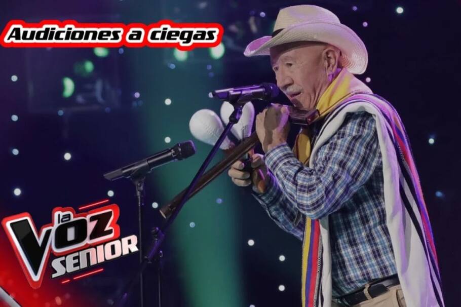 Jesús llegó hasta el escenario de ‘La Voz Senior’ y cautivó a los tres entrenadores con su habilidad para tocar la armónica, guacharaca y maracas ¡A la vez!