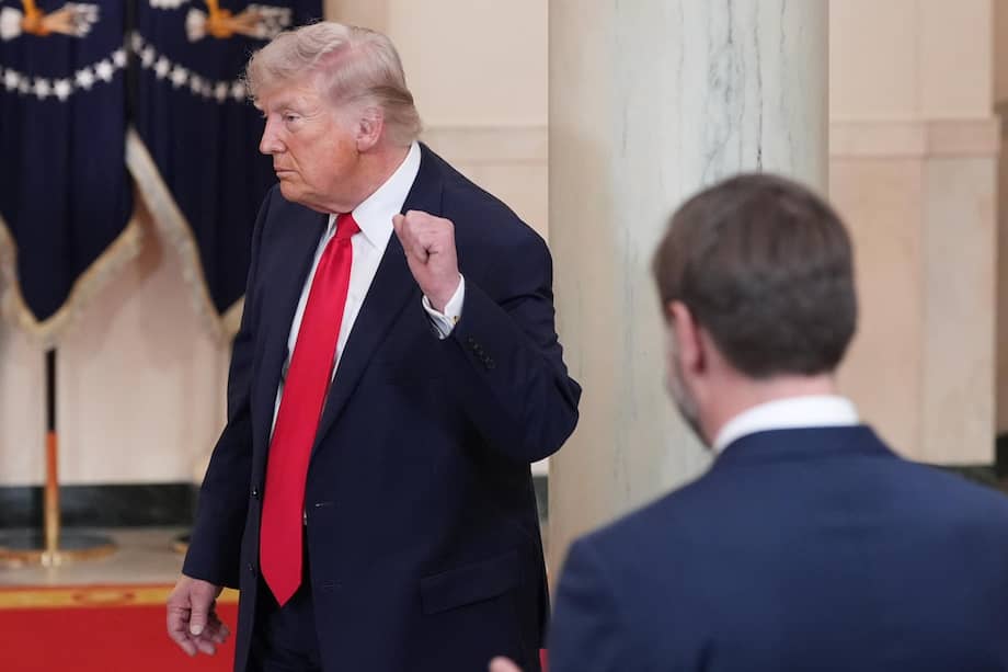 El presidente Donald Trump durante su discurso del miércoles sobre la guerra en Irán.