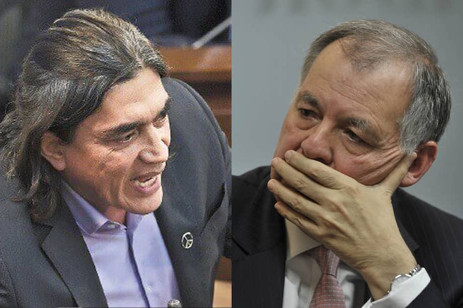 El senador Gustavo Bolívar y el embajador de Colombia ante la OEA, Alejandro Ordóñez.