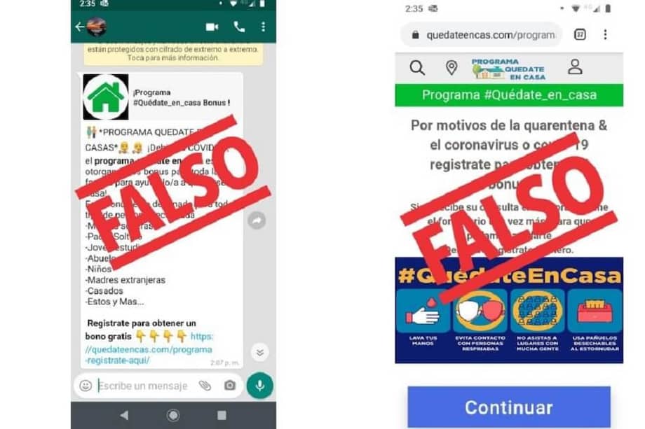 Whatsapp se ha convertido en el principal medio de propagación de estas amenazas. / Cortesía