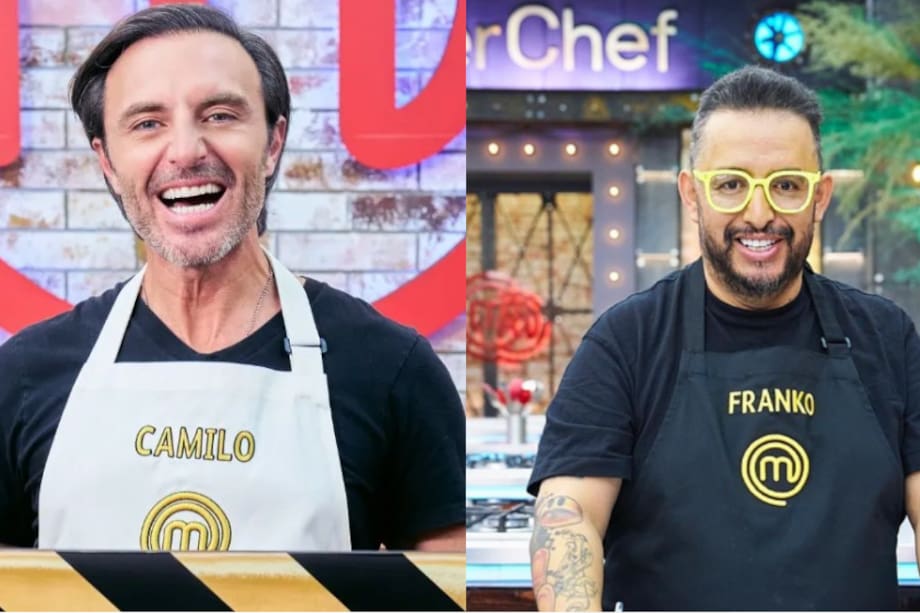 Camilo Sáenz y Franko Bonilla en 'MasterChef Celebrity Colombia'.