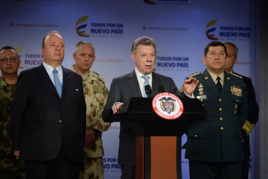 El presidente Juan Manuel Santos anunció cambios en la cúpula militar. / Foto: Nelson Cárdenas