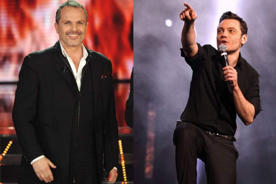 Los músicos Miguel Bosé y Tiziano Ferro. / Bang Showbiz