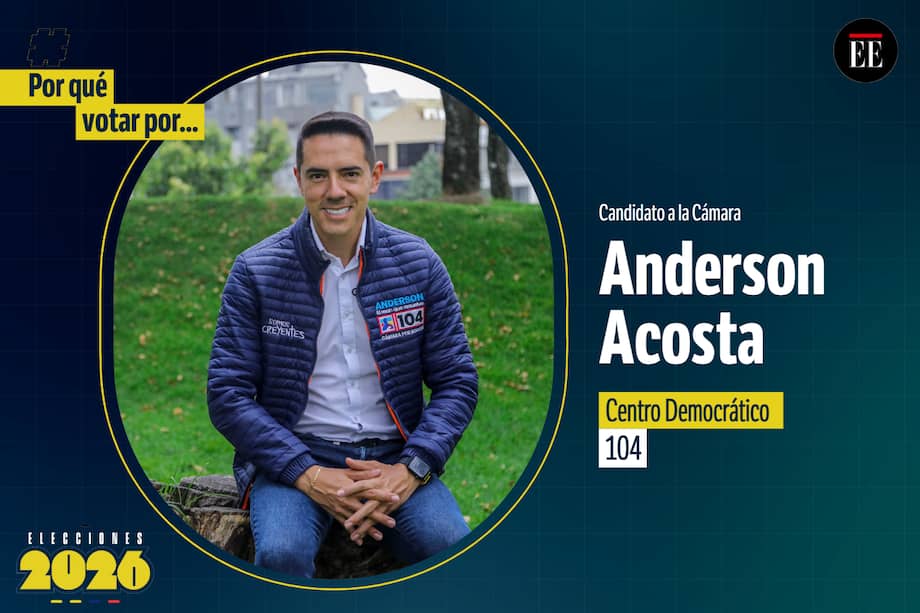 Anderson Acosta, candidato a la Cámara de Representantes.