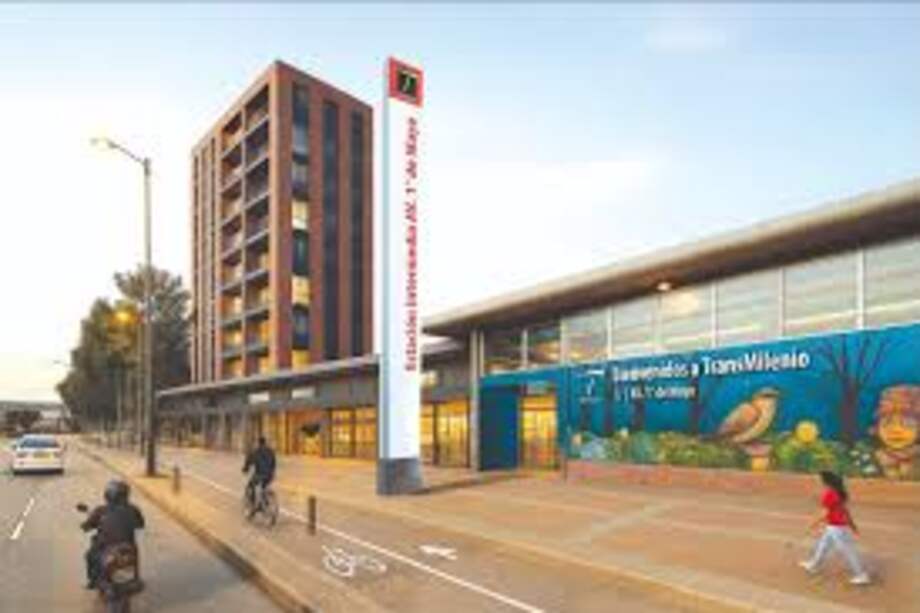 Rénder de lo que sería el proyecto inmobiliario promovido por Transmilenio en la Primera de Mayo.