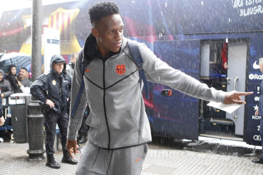 Yerry Mina, convocado a última hora con el Barcelona. / @FCBarcelona