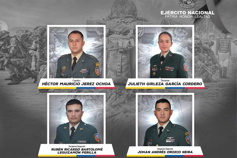 Las víctimas del accidente de un helicóptero en zona rural de Quibdó (Chocó).