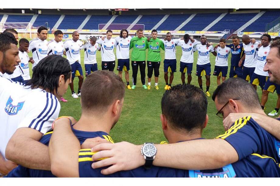 Jugadores de la selección en el Metropolitano de Barranquilla. / Cortesía de Colfútbol