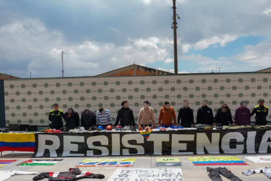Once jóvenes fueron capturados, entre ellos una mujer, e imputados por al menos 8 delitos. / Cortesía