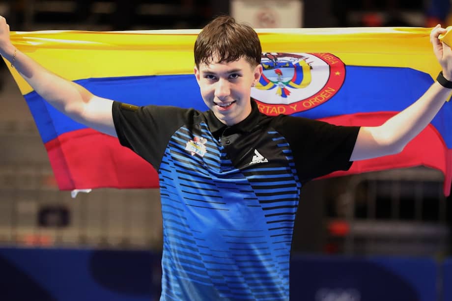 Sebatián Bedoya, medalla de oro para colombia en tenis de mesa.