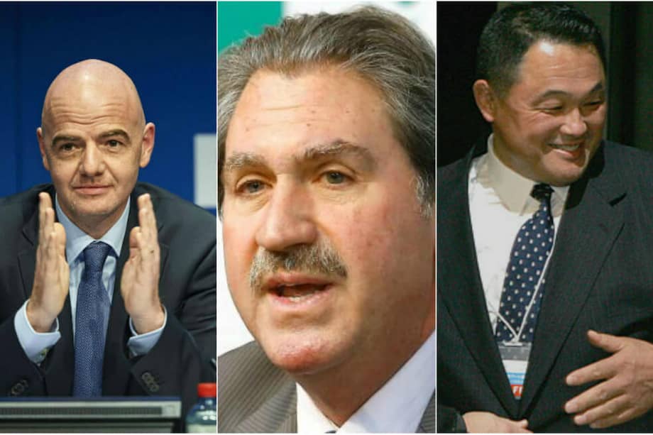 De izquierda a derecha: Gianni Infantino (presidente de la FIFA), David Haggerty (presidente de la Federación Internacional de Tenis) y Yasuhiro Yamashita (presidente del Cómite Olímpico japonés). / Cortesía