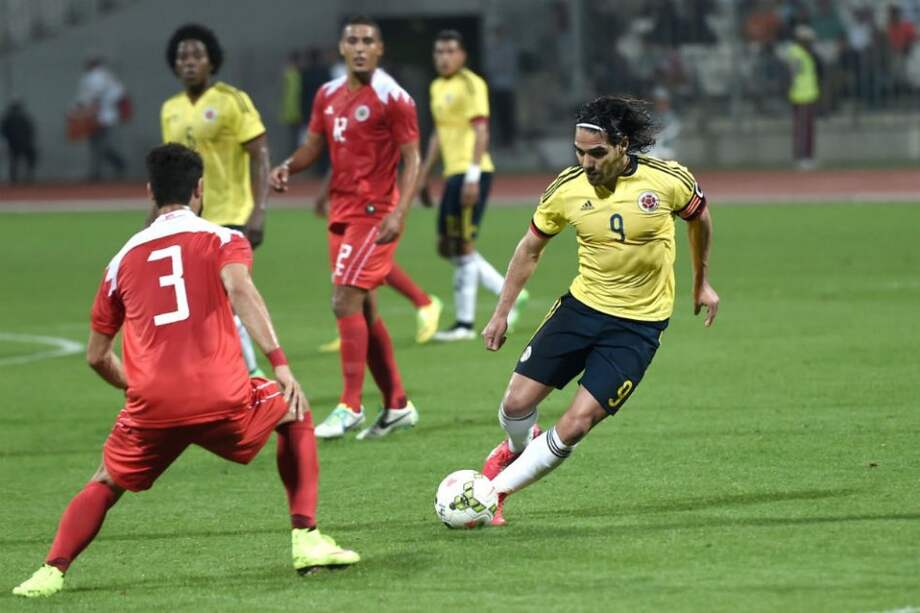 Radamel Falcao García en el partido de este jueves contra Bahréin. Foto: AFP