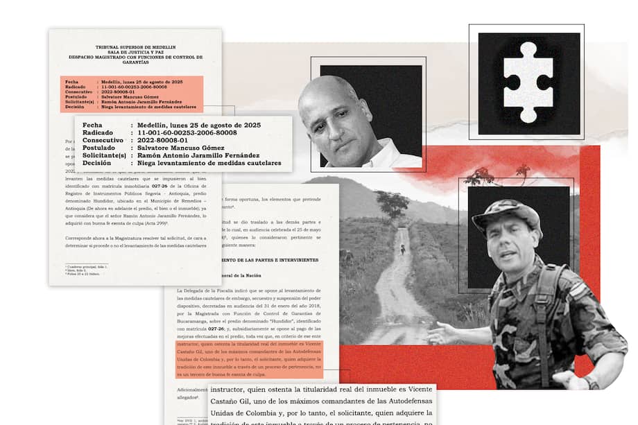 El Tribunal Superior de Medellín analizó los ocho expedientes que fueron remitidos a la Corte Suprema. Arriba, Vicente Castaño; abajo, Carlos Castaño, responsables de muchos de los crímenes del paramilitarismo en Colombia./ Ilustración de Eder Rodríguez.