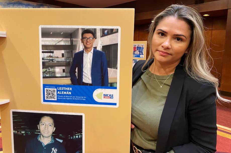 Kenia González tiene 34 años y es la hermana de hermano Lesther Alemán, preso político en Nicaragua.