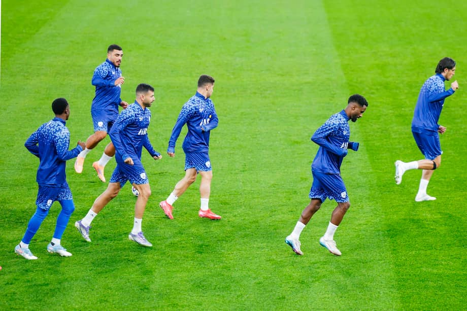 Jugadores de la selección masculina de mayores de Israel.