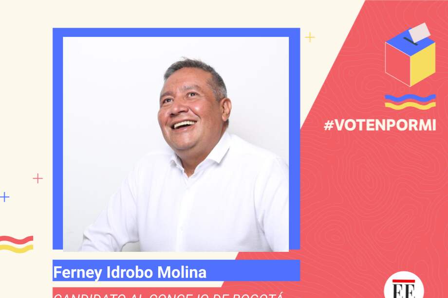 Freddy Idrobo Molina, candidato al Concejo de Bogotá.