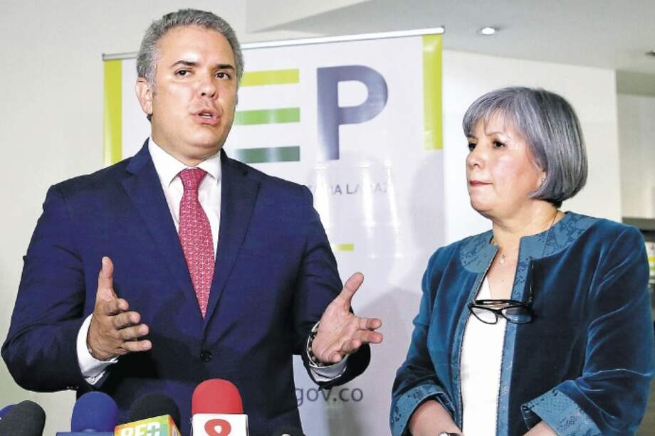Iván Duque anunciaría el próximo lunes su decisión de objetar o sancionar la estatutaria de la JEP, tribunal que preside la magistrada Patricia Linares. /
