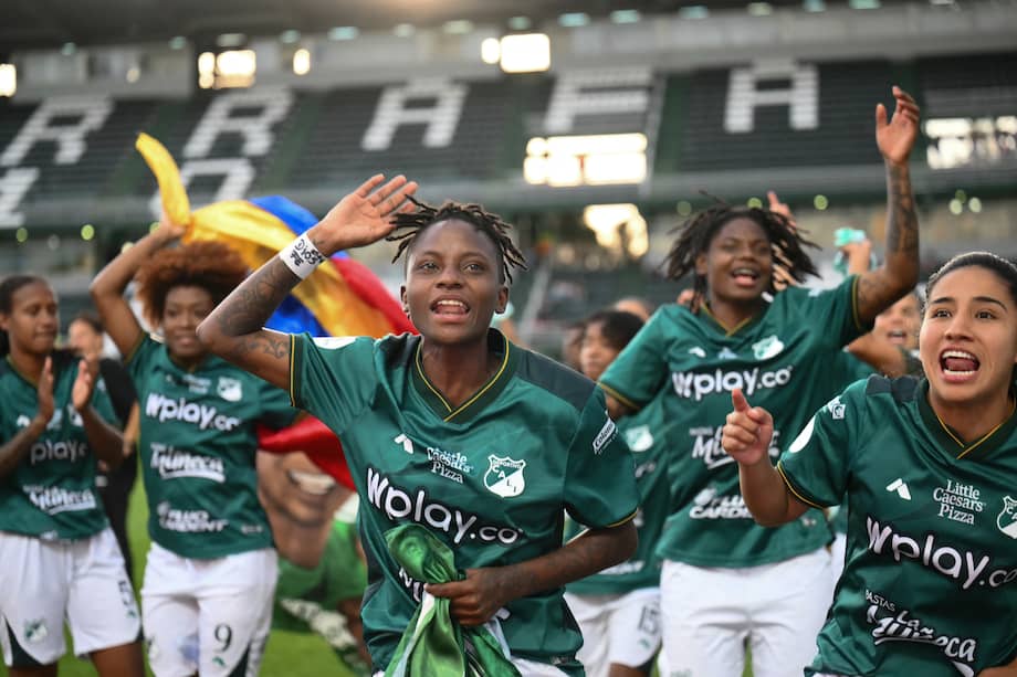 Las jugadoras de Deportivo Cali celebrando su paso a la final de la Copa Libertadores Femenina 2025.