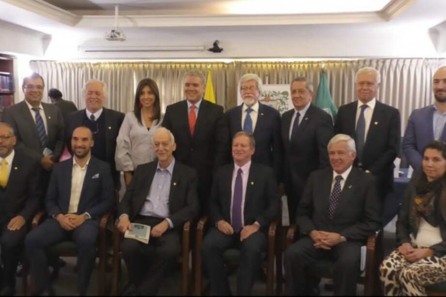 El presidente Duque se reunión con la Academia Colombiana de Ciencias Exactas, Físicas y Naturales. Allá advirtió que buscaba revivir la Misión de Sabios. / Prensa Iván Duque