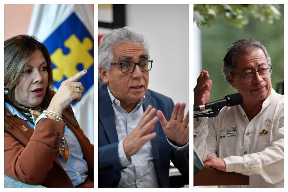 Luz Adriana Camargo, fiscal general; Augusto Rodríguez, director de la UNP y Gustavo Petro, presidente de la República.