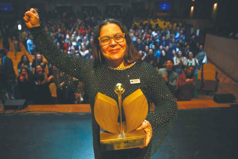 Luz Mary Herrera Ospina, ganadora en la categoría Educación de calidad y desarrollo de capacidades.