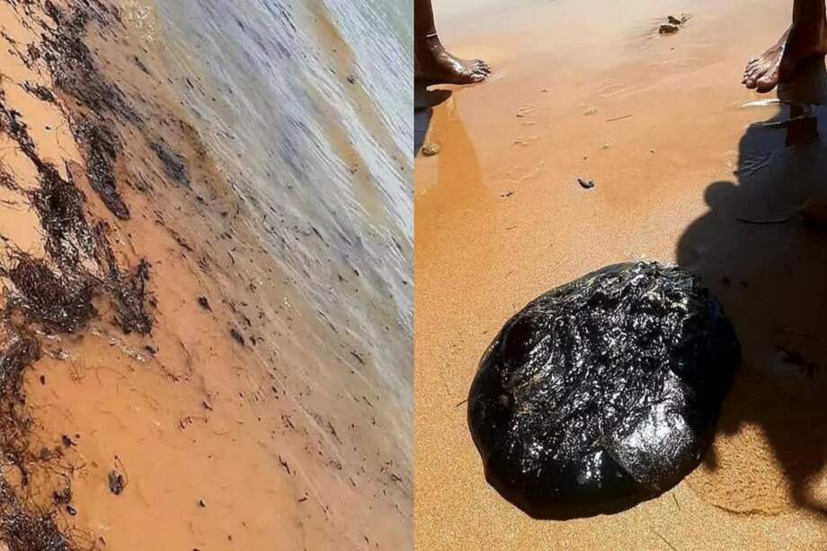 Las manchas fueron encontradas por pescadores de la zona.