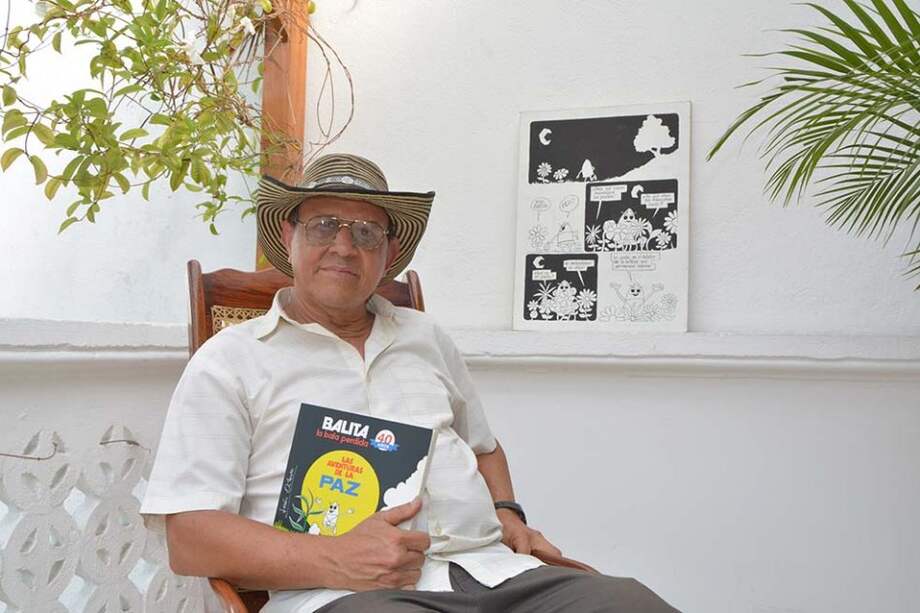 León Octavio Osorno, aunque nació en el municipio de Anzá, Antioquia, lleva 48 años viviendo en Cali, ciudad en la que nació la historieta. / Rodrigo Valencia