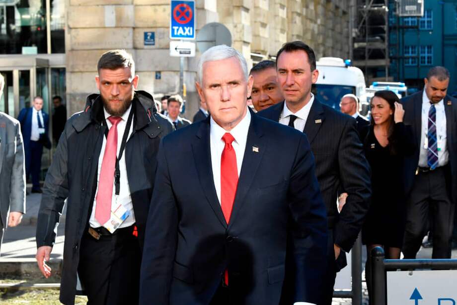 El vicepresidente de Estados Unidos, Mike Pence, en Munich, Alemania. / AFP