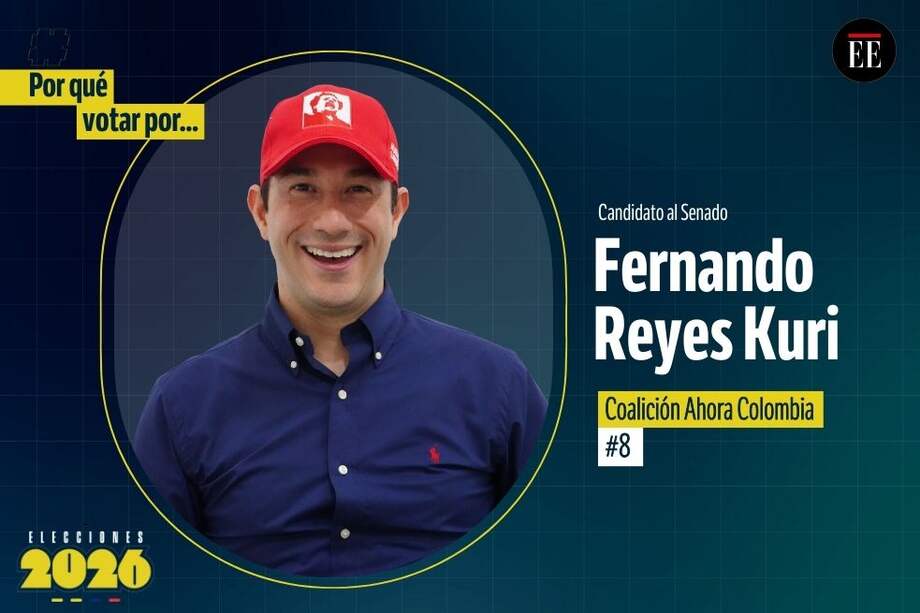 Juan Fernando Reyes Kuri es candidato al Senado. Va por la coalición Ahora Colombia.