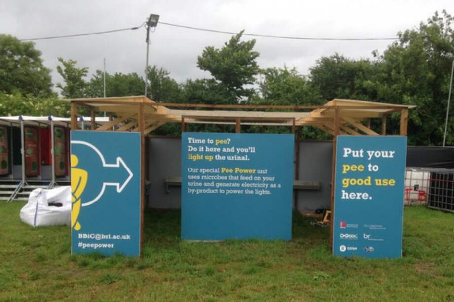 El prototipo urinario del festival de Glastonbury, en Reino Unido. / Bristol BioEnergy Centre