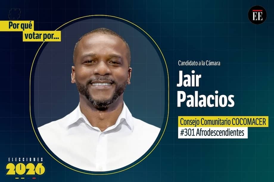 Jair Palacios es candidato a la Cámara. Va por el Consejo Comunitario COCOMACER.