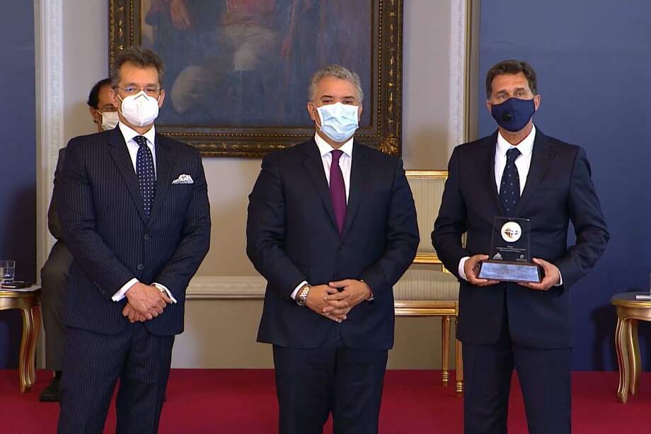 El Presidente de la República, Iván Duque Márquez hace entrega del Premio Nacional de Exportaciones.