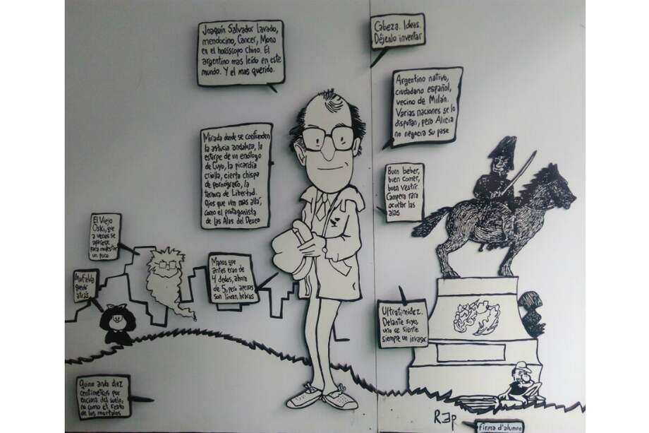 Imagen de la exposición "El mundo según Mafalda", en Bogotá. / Lucety Carreño