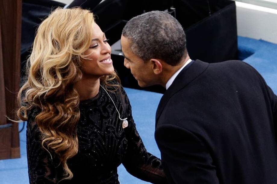 Foto del 21 de enero de 2013, cuando Beyoncé cantó el himno nacional en la investidura de Obama.