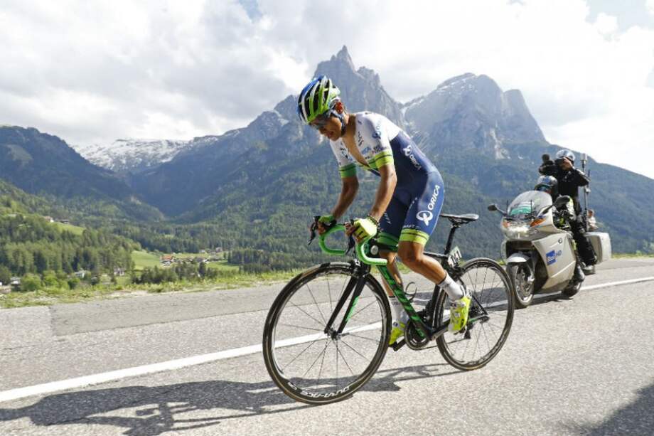 Esteban Chaves mantuvo el segundo lugar en el Giro. Está a 3:00 minutos de Steven Kruijswijk. Foto: AFP