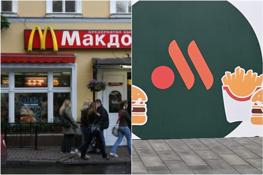 El característico logo amarillo fue reemplazado por dos rayas estilizadas naranjas que representan dos papas fritas acompañadas de un punto rojo.