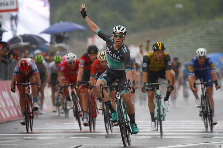 Sam Bennett, ciclista del Bora. / AFP