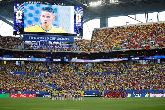 ¡Emotivo! Así se vivió el himno de Colombia en Miami previo al partido contra Portugal