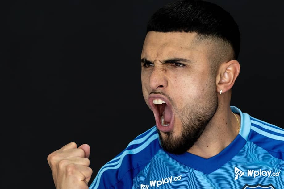 Rodrigo Ureña, presentado oficialmente como nuevo delantero de Millonarios.