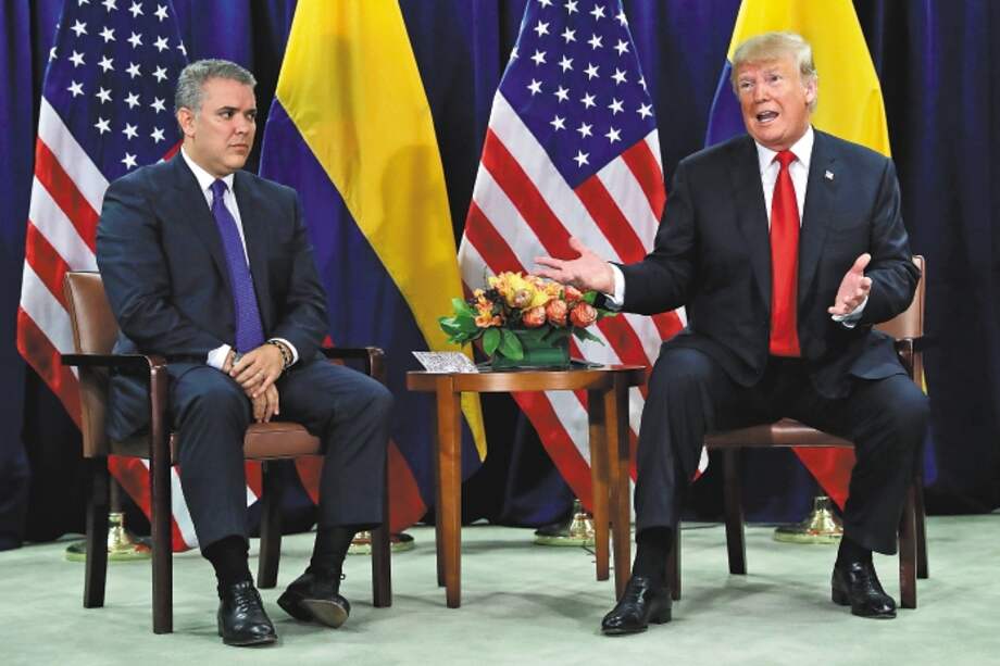 El presidente Duque ha dicho que las relaciones con el gobierno Trump han sido buenas, pero que la línea sigue siendo a favor del bipartidismo. / AP