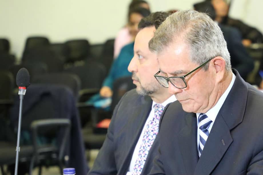 General Mario Montoya en su primera audiencia en la JEP. / Juan David Moreno.