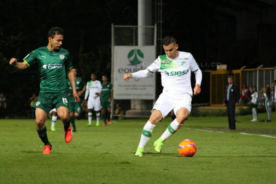 Jefferson Duque, de penal, anotó el tanto que le dio el triunfo al equipo verdiblanco. / @AsoDeporCali