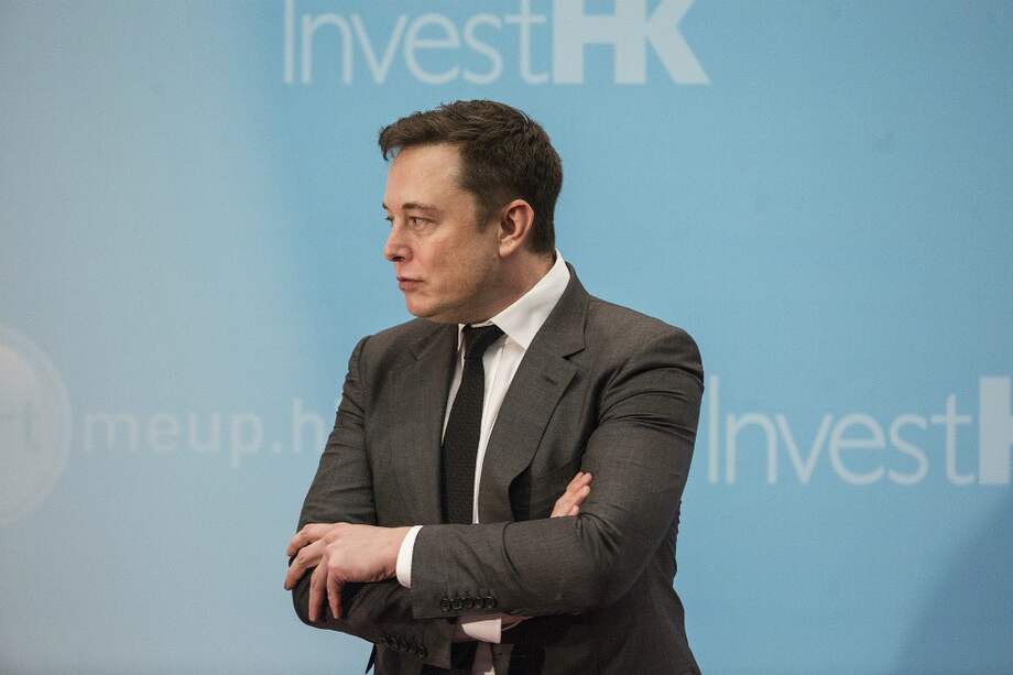 El nuevo prototipo de cohete presentado por Elon Musk está revestido de acero. / AFP
