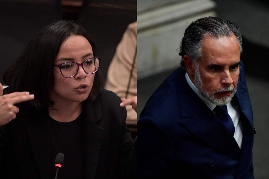 Jennifer Pedraza, representante a la Cámara, y Armando Benedetti, ministro del Interior.