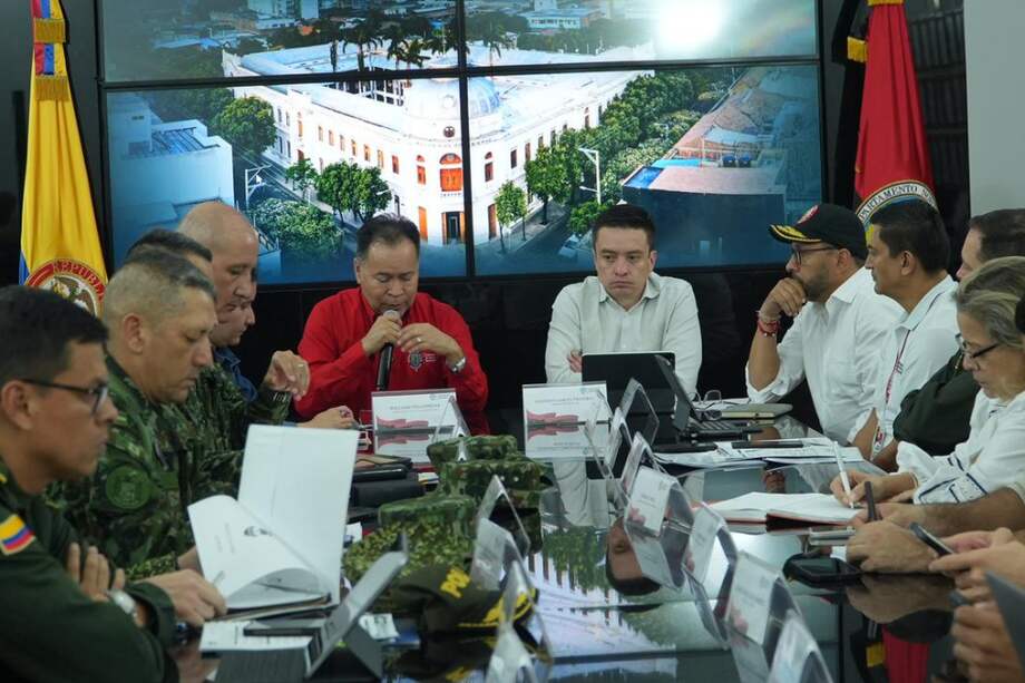 William Villamizar, gobernador de Norte de Santander, y Gustavo García, ministro (e) del Interior, lideraron un consejo de seguridad tras los recientes atentados en en Cúcuta.