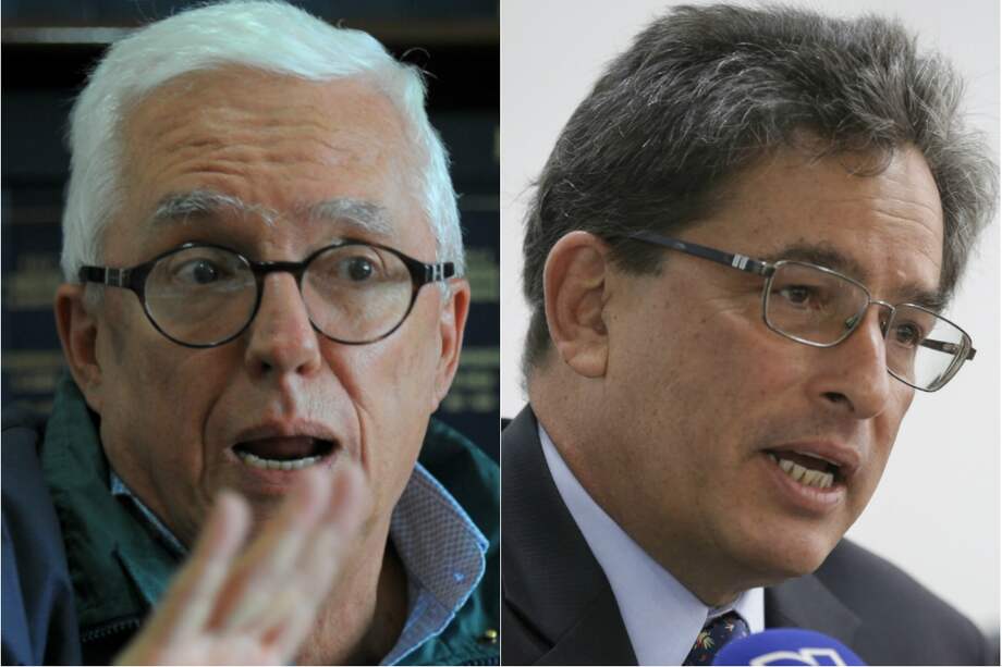 El senador Jorge Robledo y el ministro de Hacienda Alberto Carrasquilla. / Archivo El Espectador
