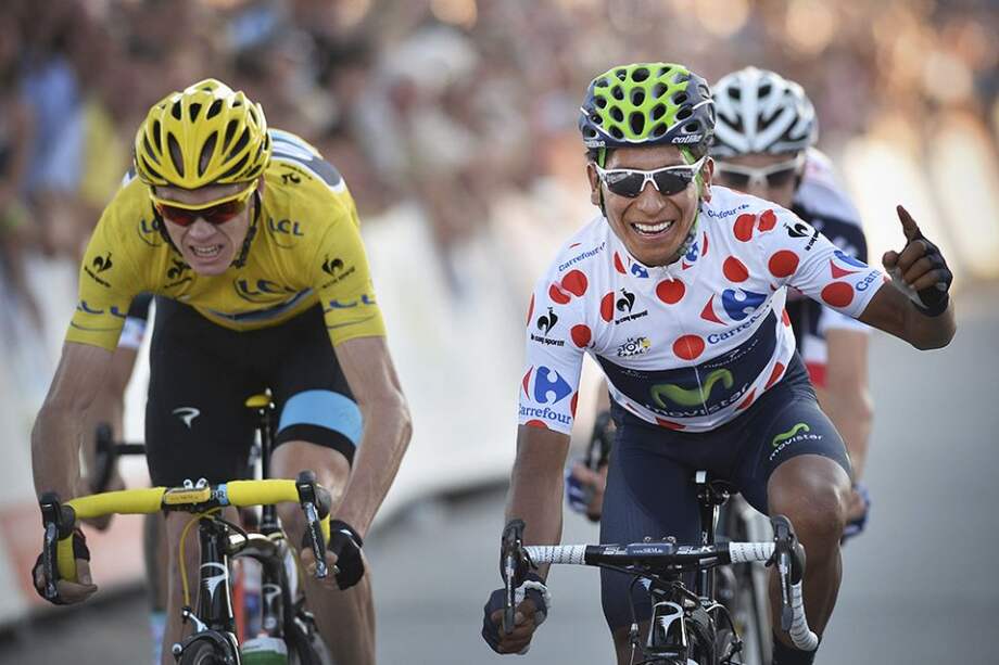 Nairo Quintana, junto al poderoso Chris Froome, su principal rival.
