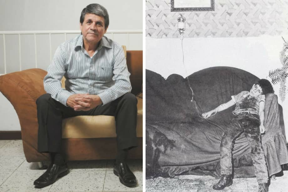 Hace 50 años, Carlos Alfonso Romero estuvo a punto de morir intoxicado en Chiquinquirá. / Foto de la izquierda: Nelson Ríos, derecha: fotografía de Carlos Caicedo, reportero de El Tiempo.